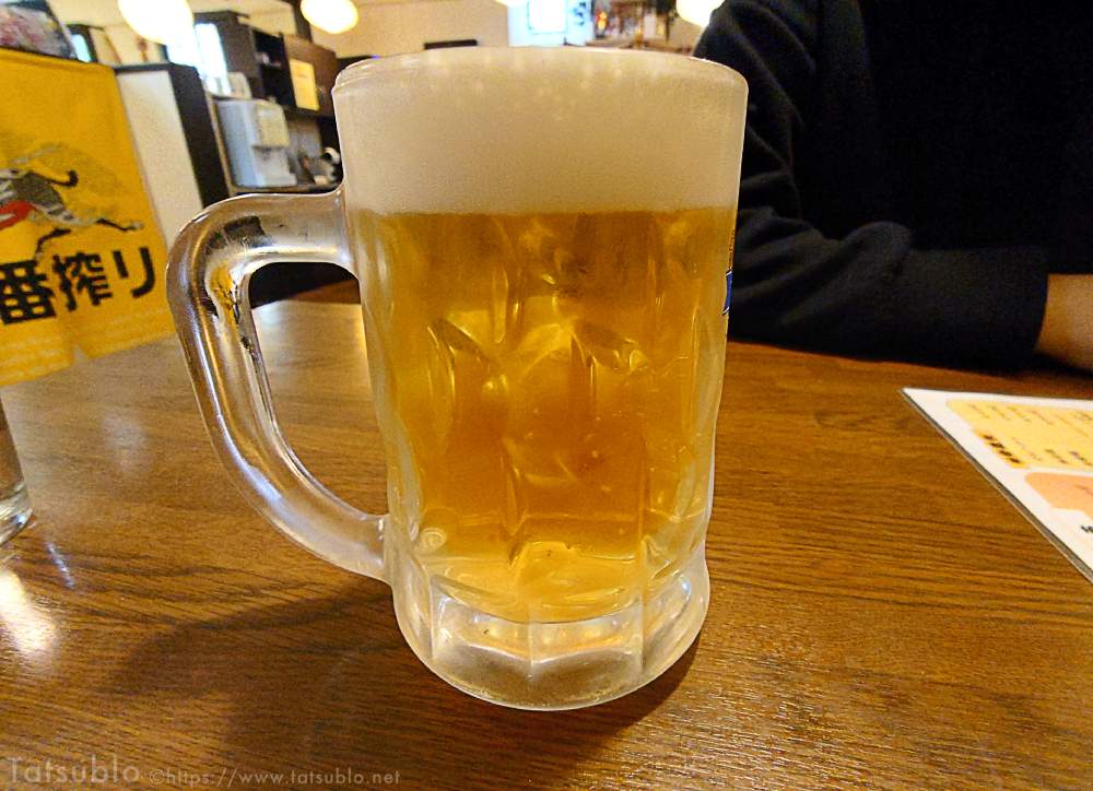 生ビールも注文。