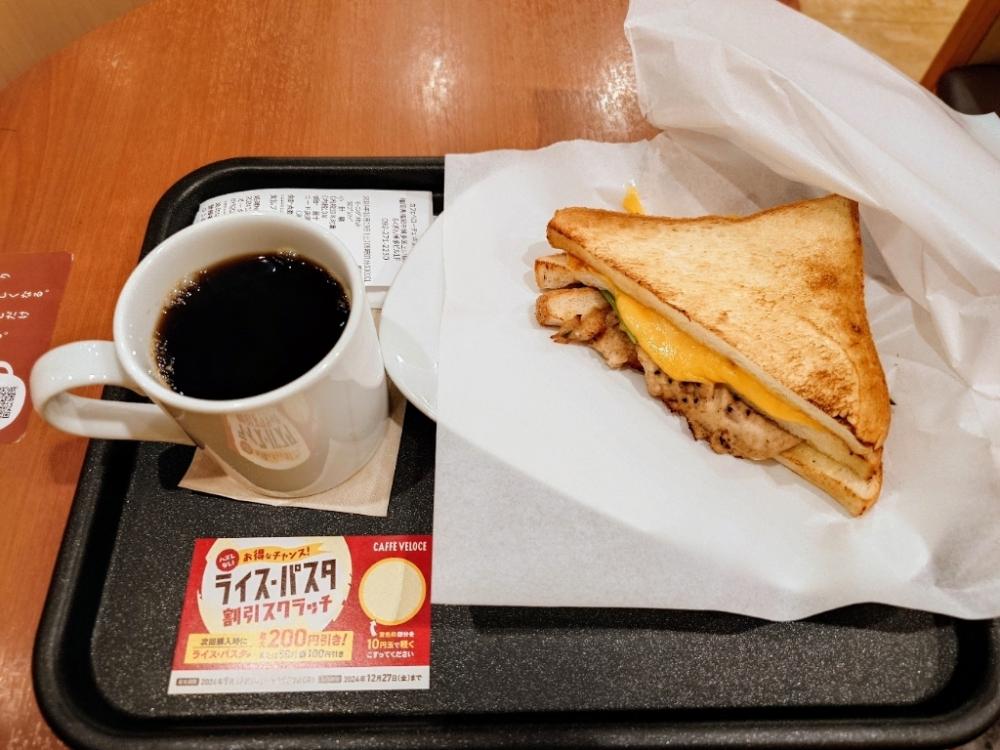 カフェ・ベローチェ 中洲川端駅前店モーニング